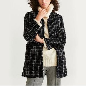 Mango tweed black jacket